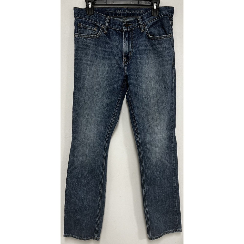 Old Navy Famous Jeans Men Size 32 X32 Slim Etroit Blue Lighter Weight Denim